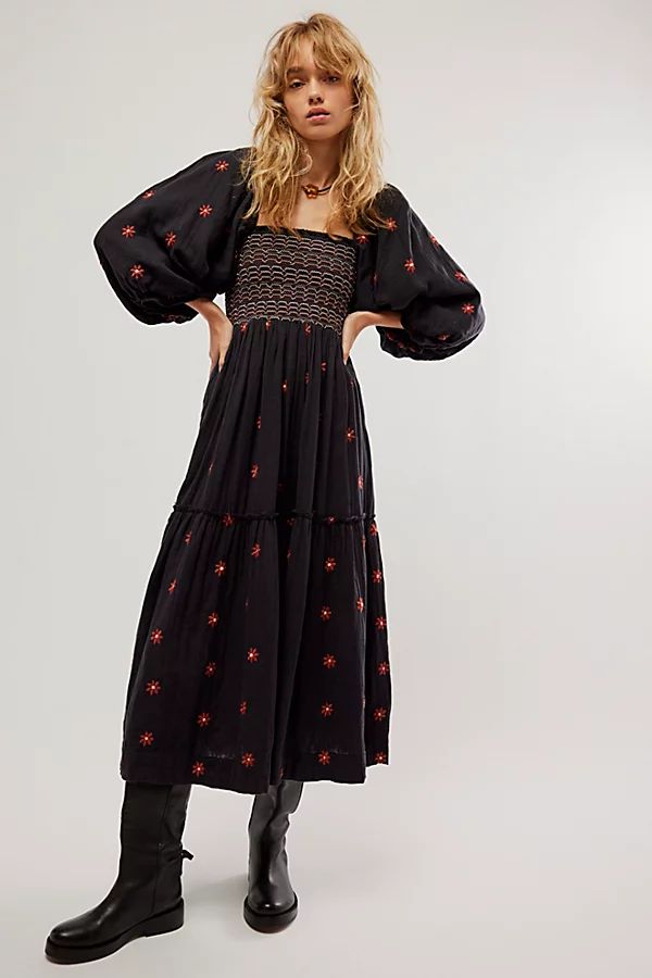 Dahlia Embroidered Maxi Dress by Free People, Black Combo, XS | Free People (Global - UK&FR Excluded)