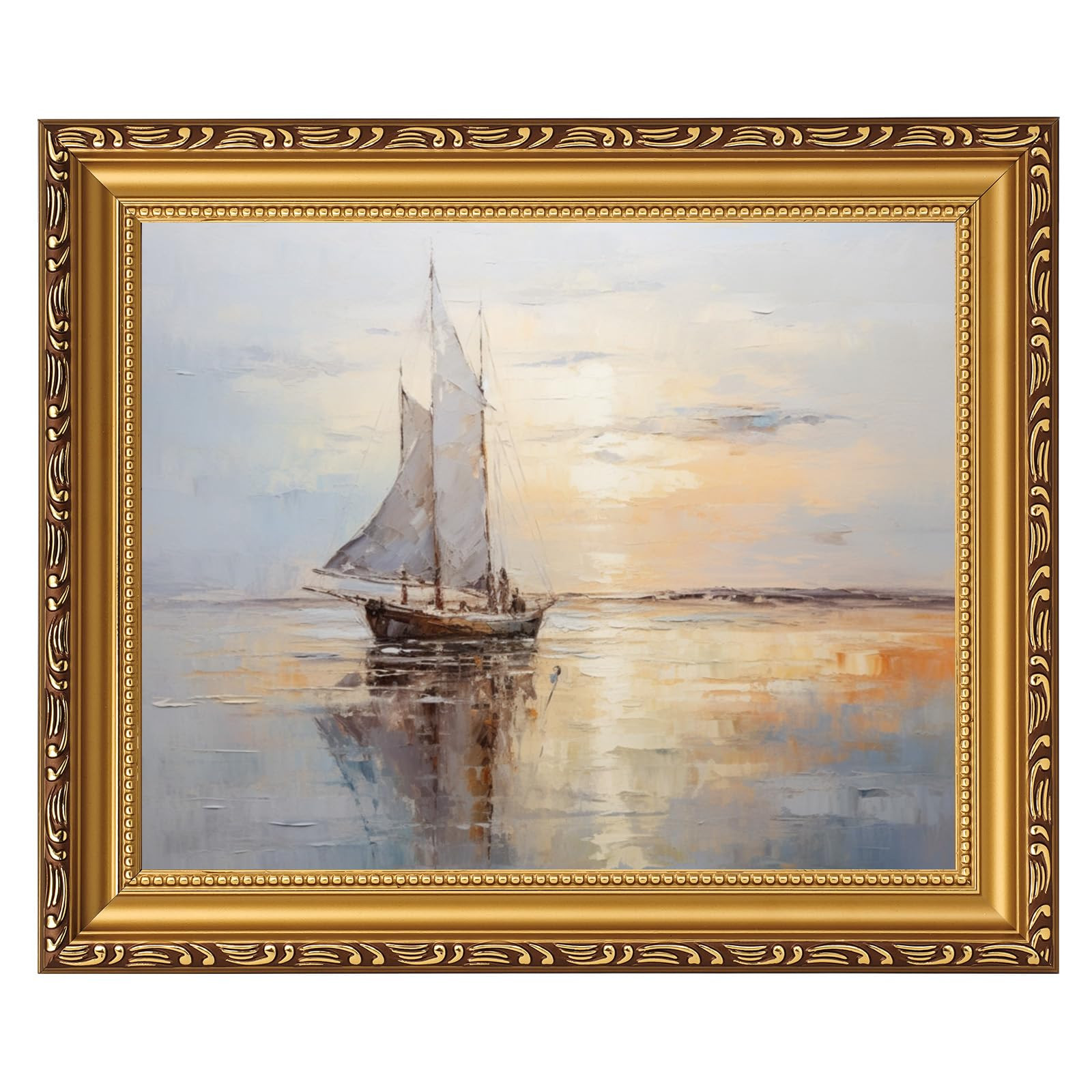 MIEVU Gold Framed Wall Art Vintage - Canvas Wall Art Prints for Living Room Decor Bedroom Home Ba... | Amazon (US)