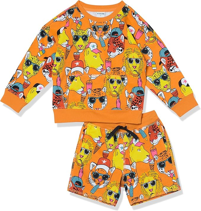 Spotted Zebra Boys and Toddlers' French Terry Cozy Sets | Amazon (US)