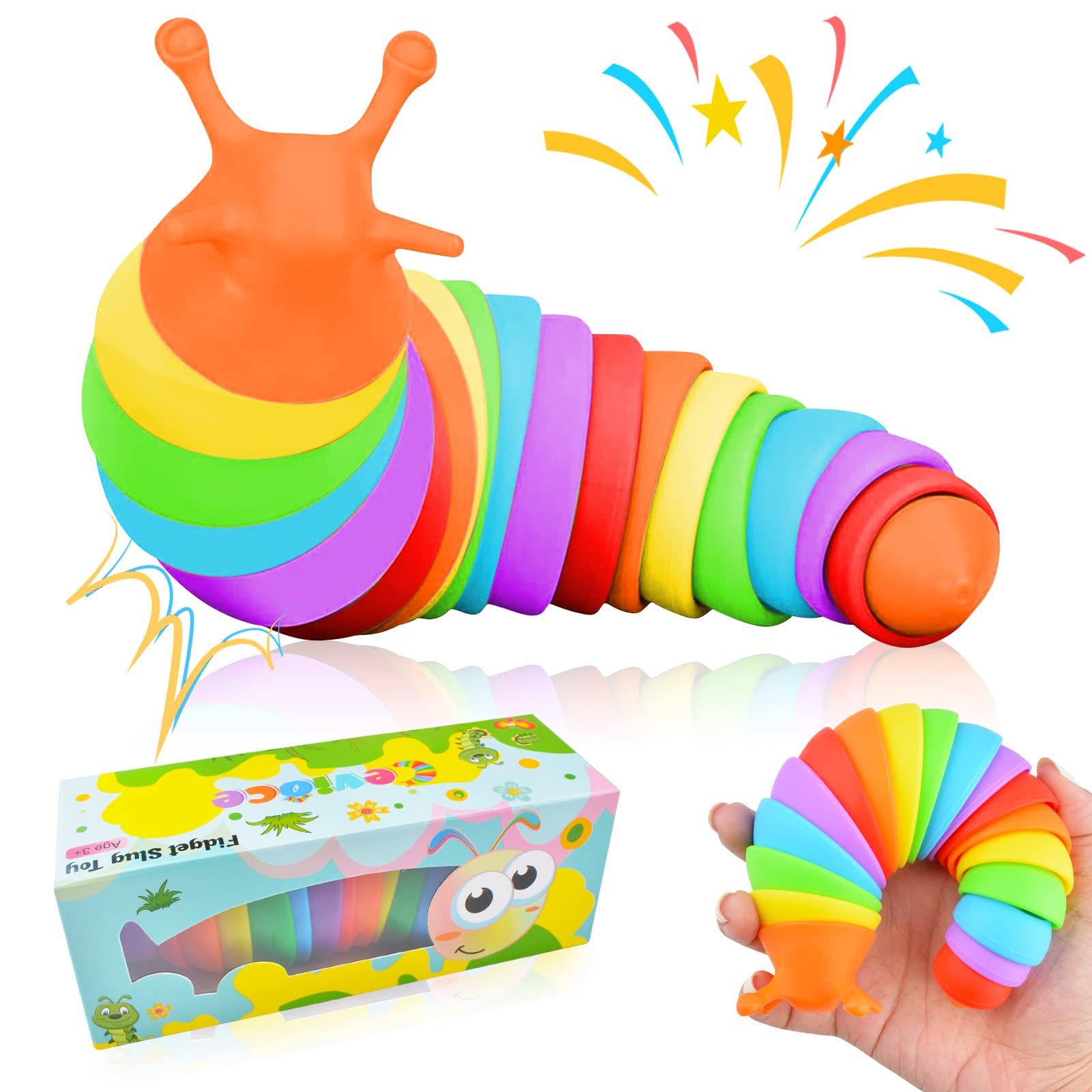 Cevioce Fidget Slug Toy, Sensory Slug Fidget Toy for Kids & Adults, 1 PC Cute Autism Sensory Toys... | Amazon (US)