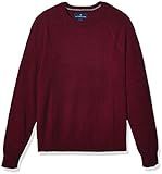 Amazon Brand - Buttoned Down Men's Cashmere Crewneck Sweater, Burgundy, Medium | Amazon (US)