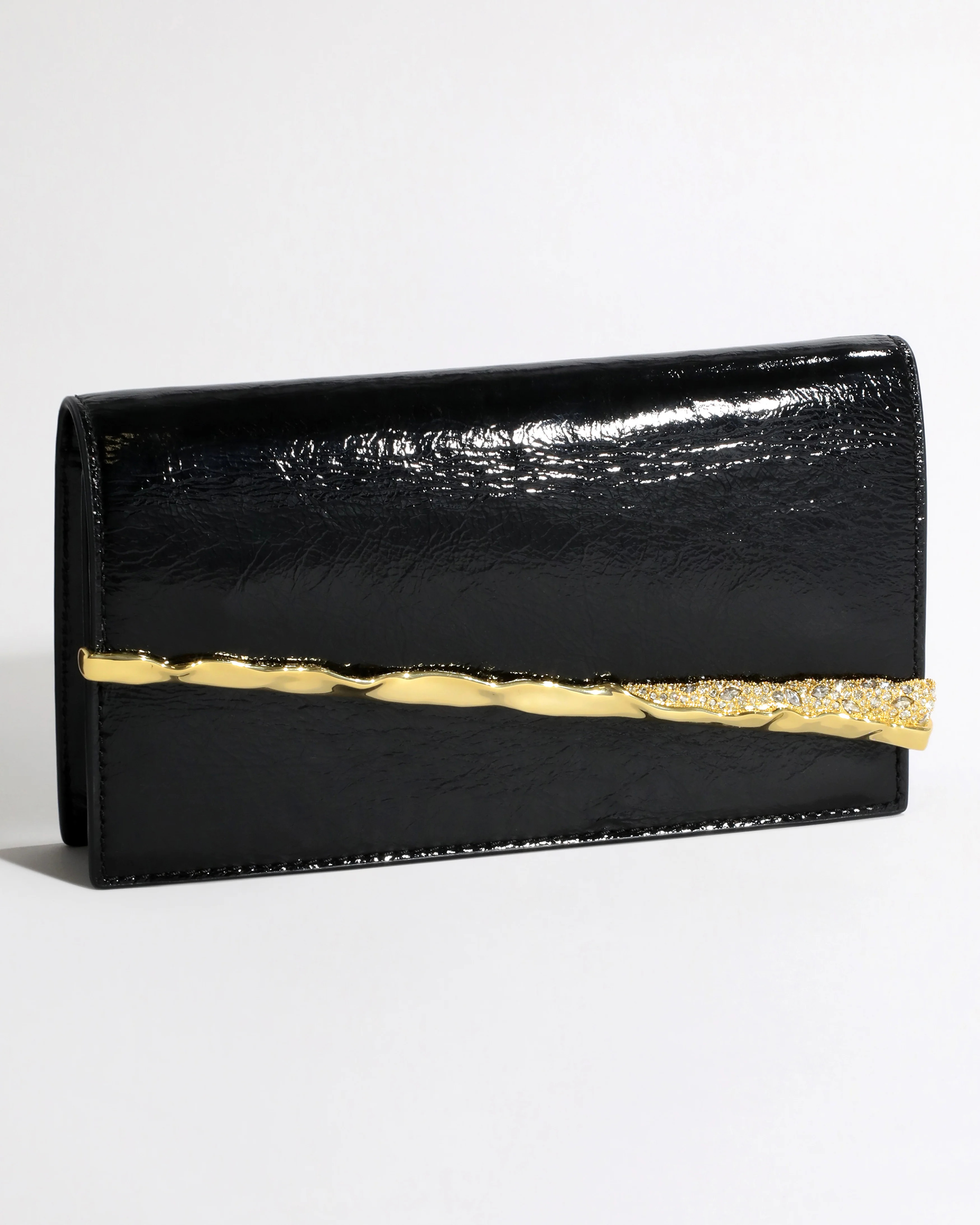 Black and Gold Angular Convertible Crossbody Bag | Alexis Bittar | Alexis Bittar