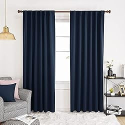 Deconovo Back Tab and Rod Pocket Blackout Curtains, Thermal Insulated Drapes Room Darkening Curta... | Amazon (US)