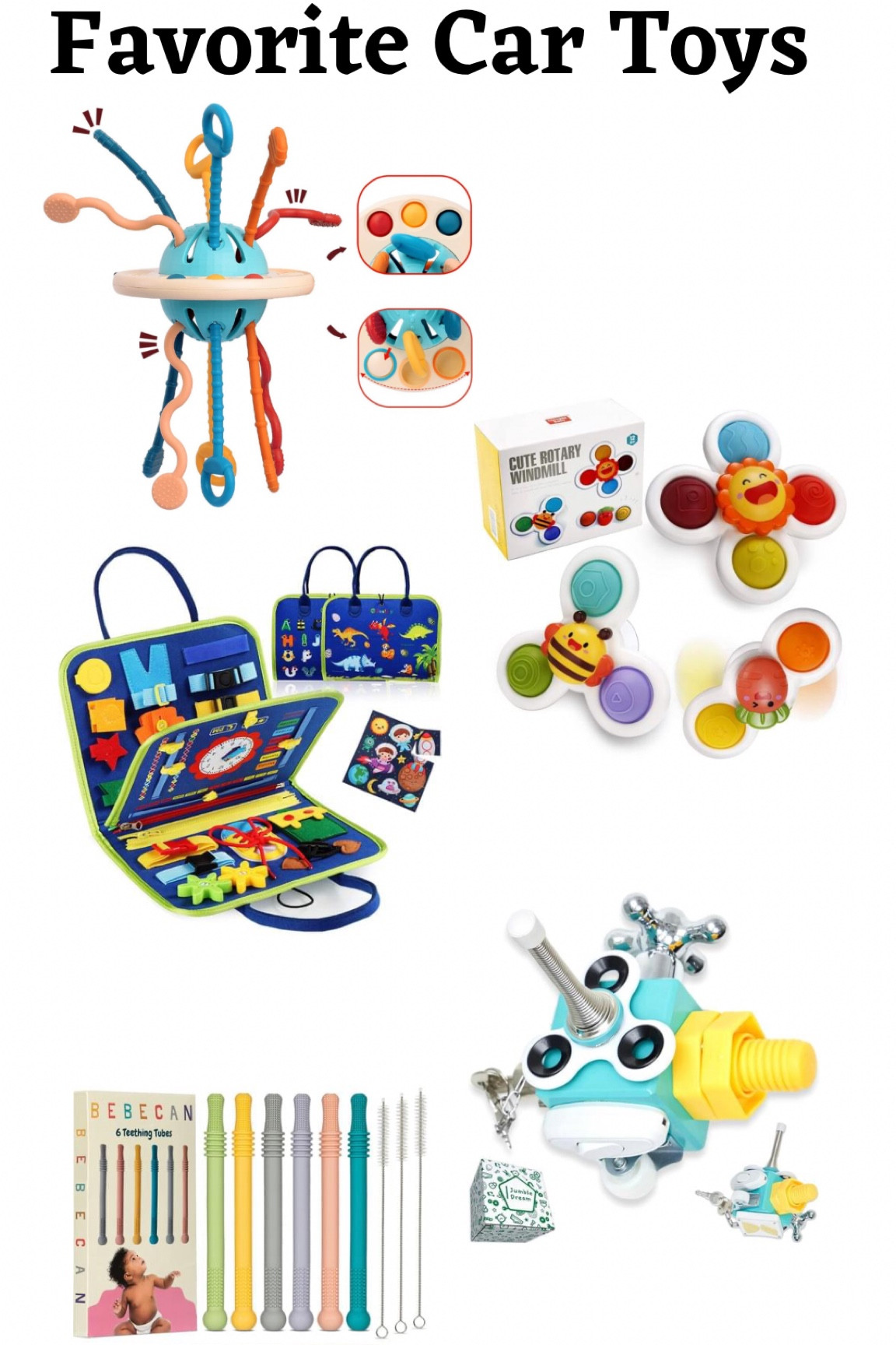 I keep these toys specifically in the car for Zayn to keep him busy for long car rides! Keeping his car toys separated from the toys at home makes him think he’s playing with something new each time! 

#LTKunder50 #LTKGiftGuide #LTKfamily