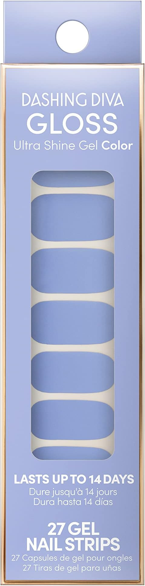 Dashing Diva Gloss Nail Strips - Harbor Mist | UV Free, Chip Resistant, Long Lasting Gel Nail Sti... | Amazon (US)