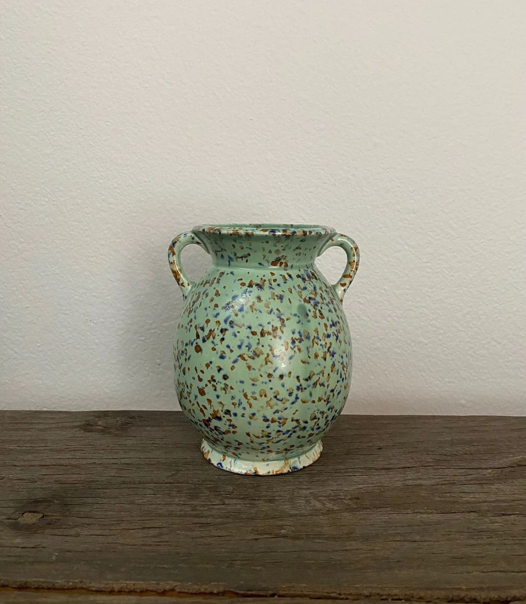 Vintage mid century modern Japanese vase, turquoise or mint green pottery | Etsy (US)