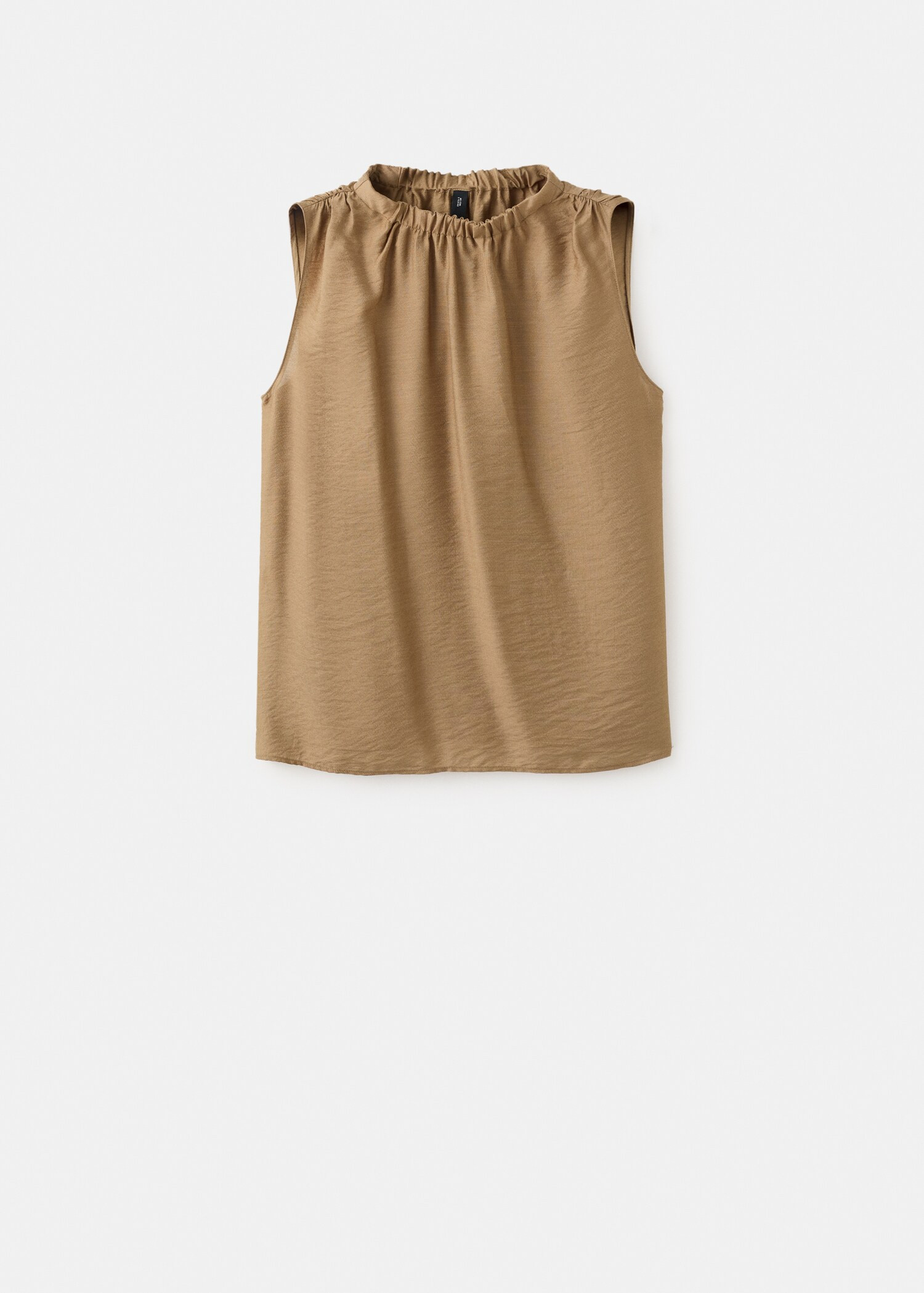 Draped neck satin top | Mango (US/MX/AU)