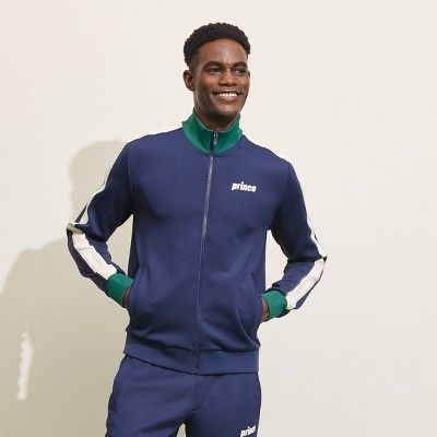 Prince Men's Zip-Front Warm-Up Jacket - Navy Blue | Target