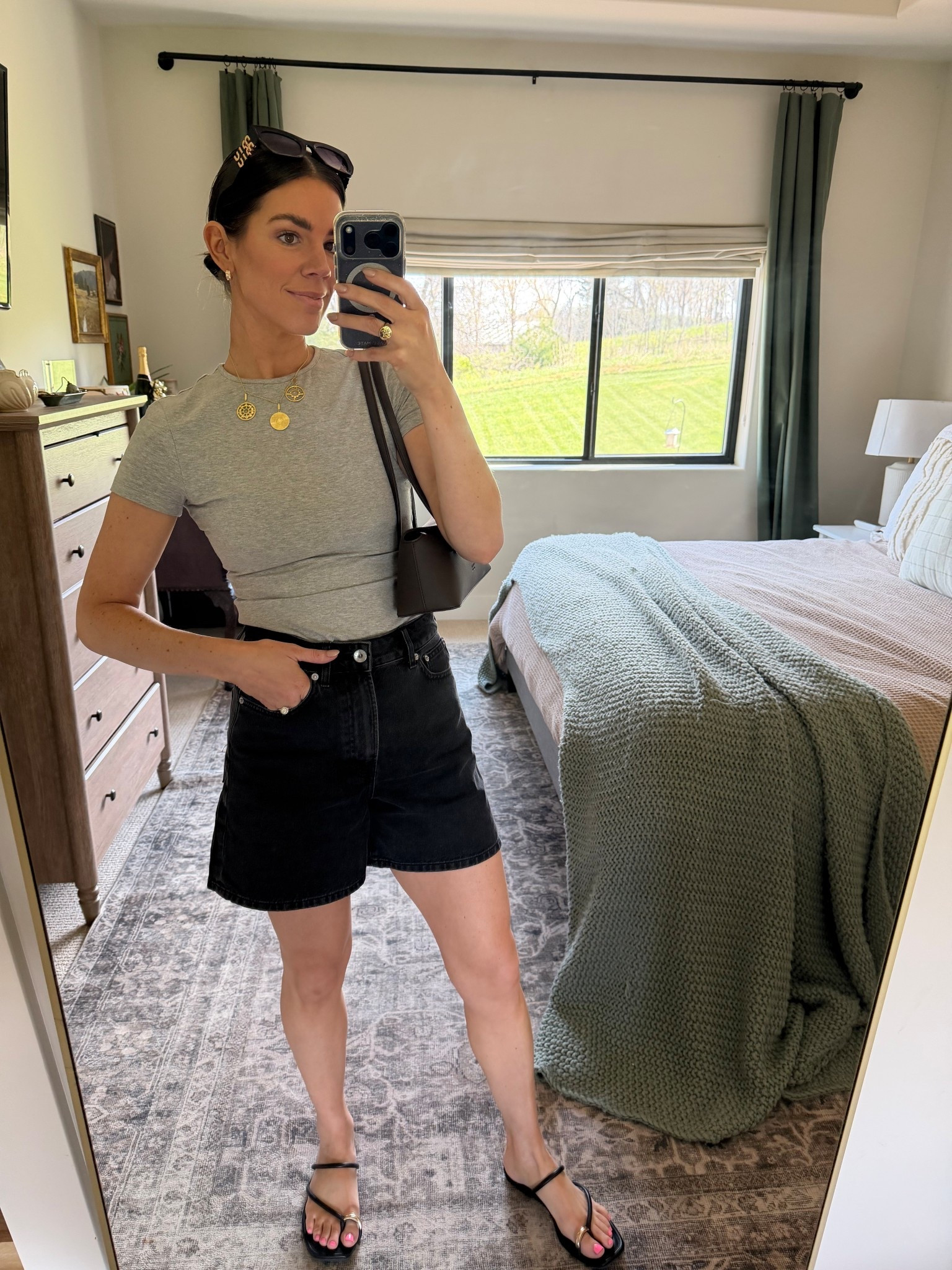 Easy spring mom outfit. School pickup can be elevated and simple- don’t overcomplicate it.


Wearing a small in the @OAK + FORT top and 26s in the shorts! I’m 5’7 and 135 pounds. 



#momstyle #springstyle #ad

#LTKgrwm #LTKmomlife #LTKootd