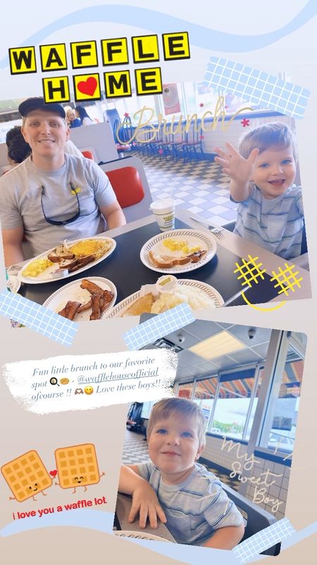 Fun little brunch to our favorite spot 🍳🧇 - @wafflehouseofficial ofcourse !! 🫶🏽😋 Love these boys!! 