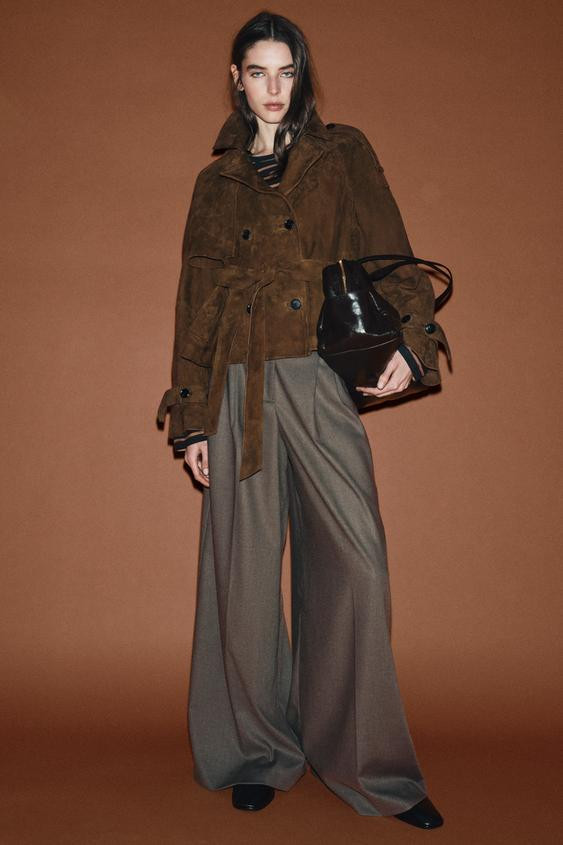 SHORT SUEDE TRENCH COAT ZW COLLECTION LIMITED EDITION | Zara US