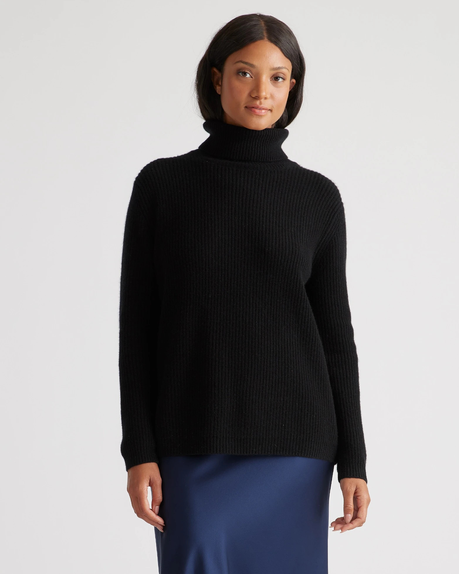 Mongolian Cashmere Fisherman Turtleneck Sweater | Quince