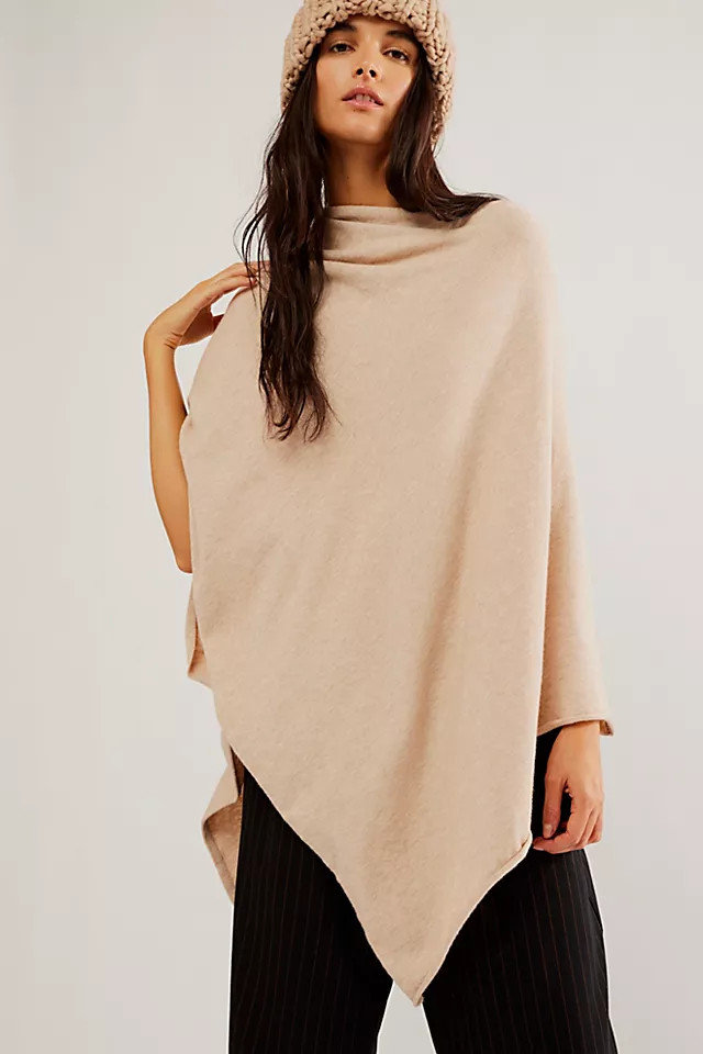Simply Triangle Poncho by Free People, Black, One Size | Free People (Global - UK&FR Excluded)