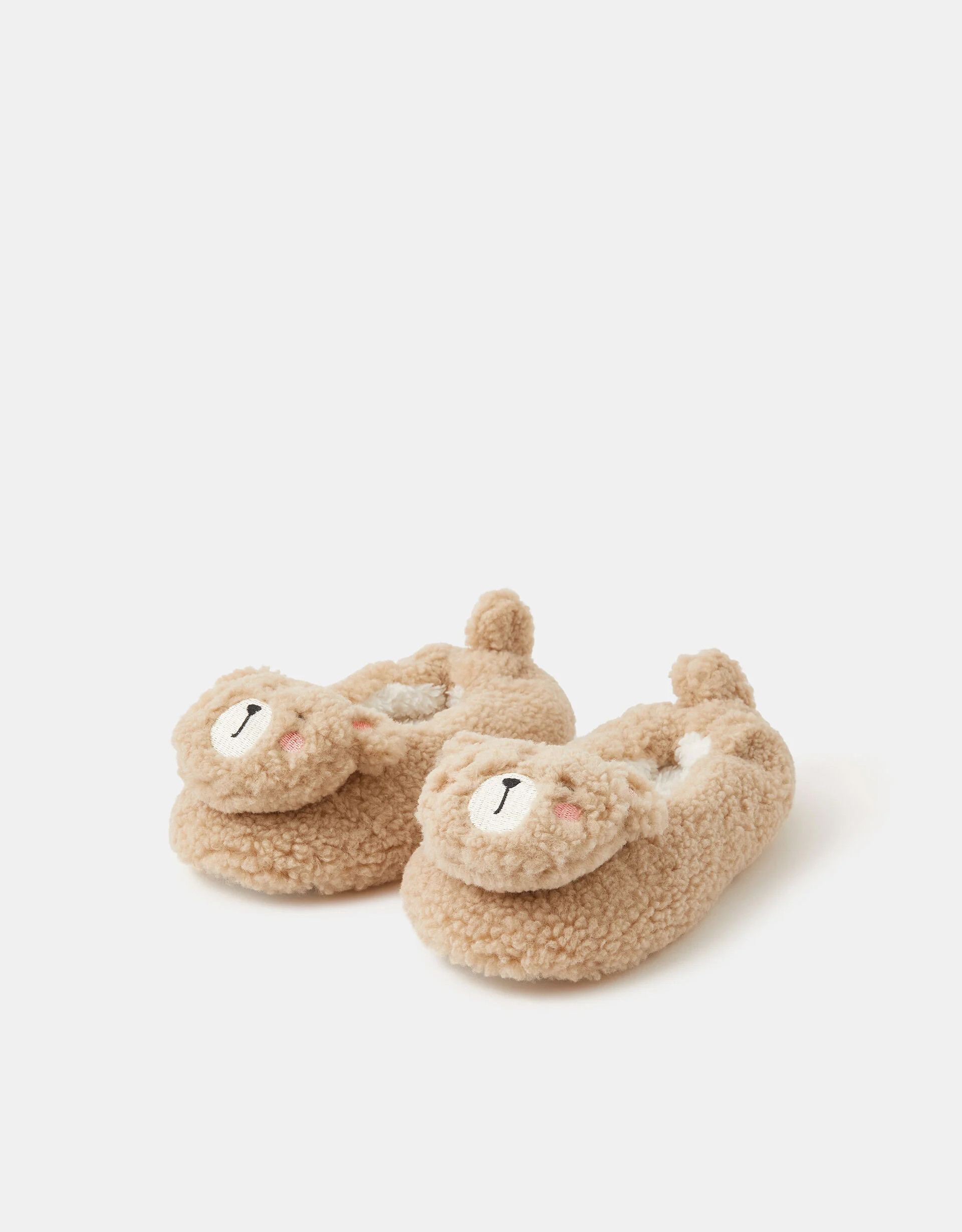 Girls Bear Slippers Natural | Accessorize (Global)