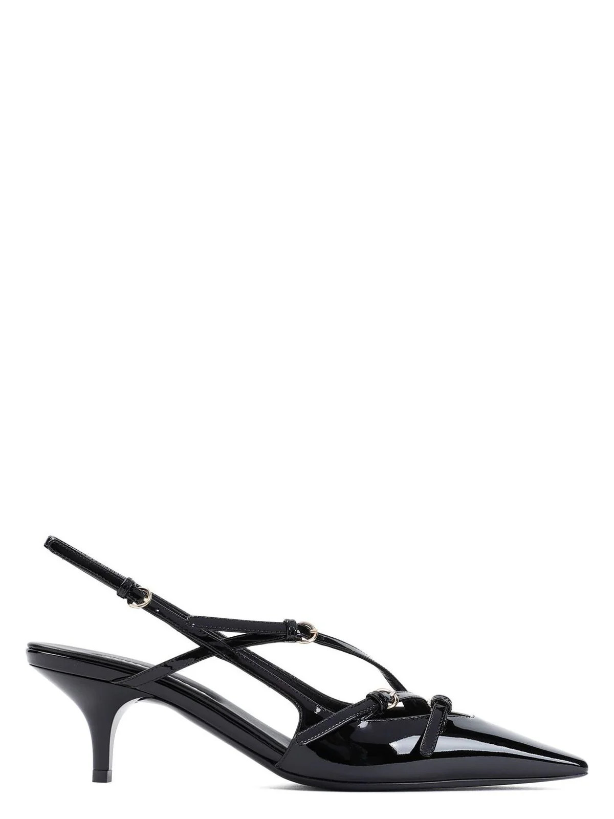 Miu Miu Women's Leather Slingback Pumps in Black | Size 37 | 5I013EFM055069 Color F0002 | LOZURI