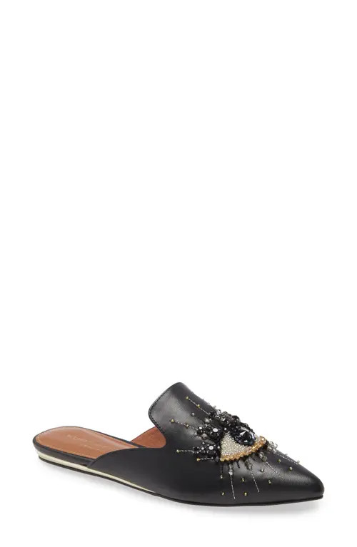 Kurt Geiger London Olive Eye Mule in Black Leather at Nordstrom, Size 6Us | Nordstrom