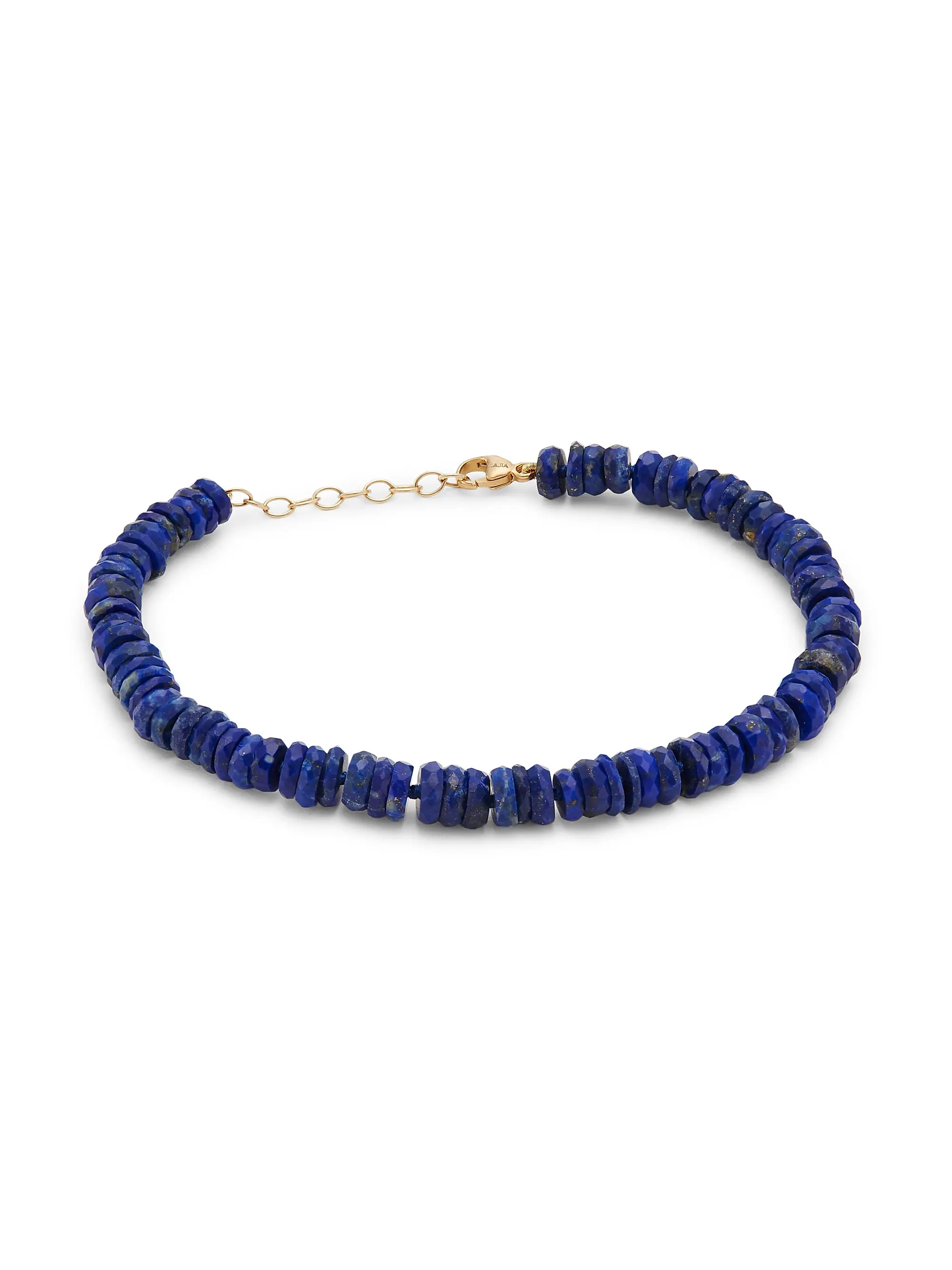 Atlas 14K Yellow Gold & Lapis Lazuli Beaded Bracelet | Saks Fifth Avenue
