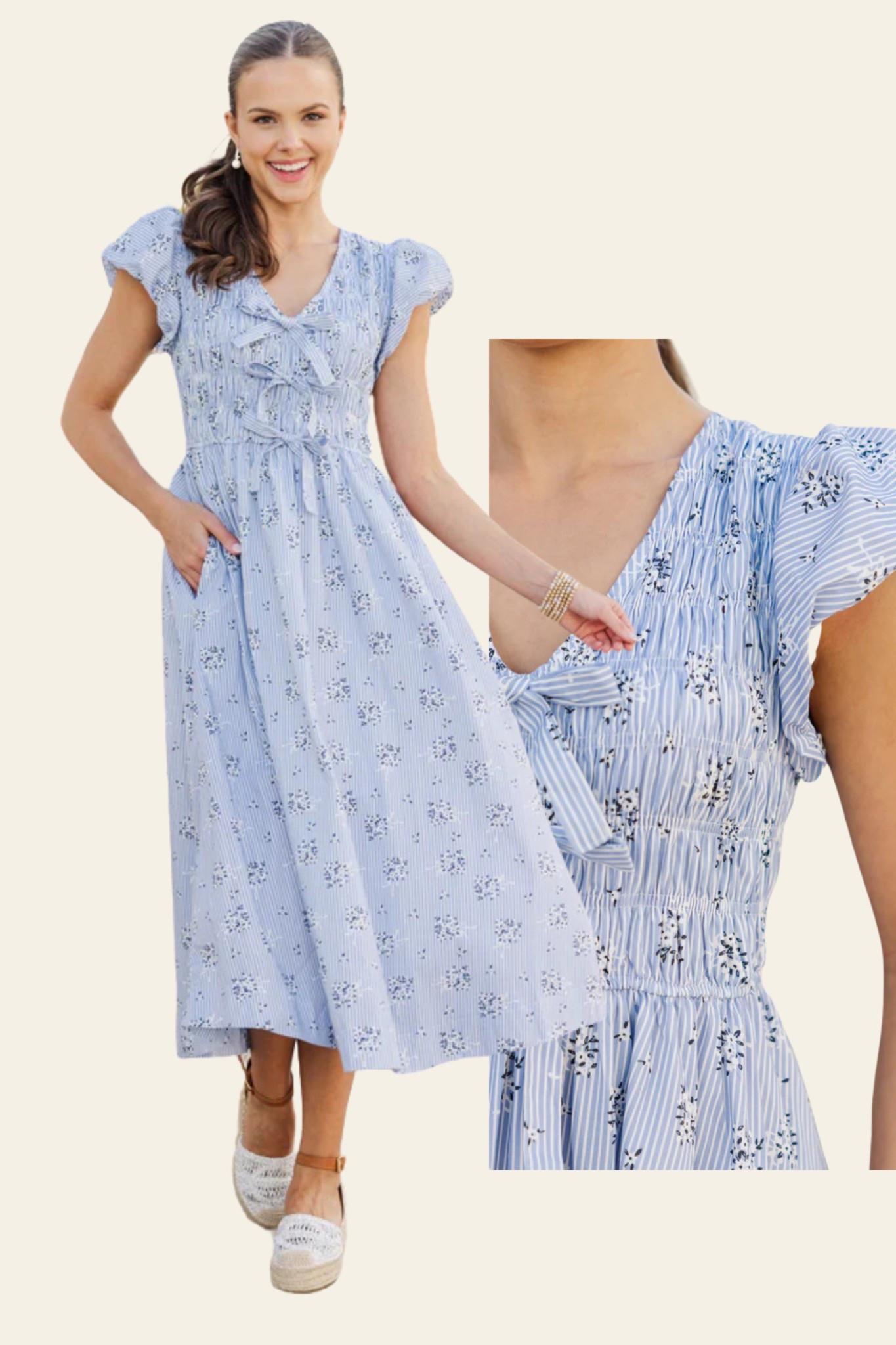 Summer Midi Dress 

blue summer dress, floral midi dress, puff sleeve dress, feminine style, striped dress, v-neck dress, smocked waist, ruffle detail, lightweight dress, summer fashion, garden party outfit, brunch look, classic summer dress, breezy fabric, day dress, flattering fit, soft blue tones, espadrille outfit, timeless style, modest summer dress, spring to summer transition, dress with pockets, delicate floral print, romantic outfit inspo

#LTKWorkwear #LTKTravel #LTKStyleTip