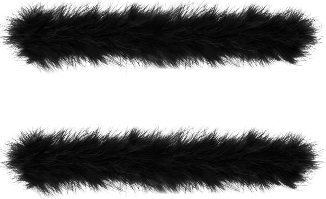 Jutom 2 Pairs Women Feather Wrist Cuffs Furry Slap Bracelets Snap Fluffy Bangle Feather Cuffs Sla... | Amazon (US)