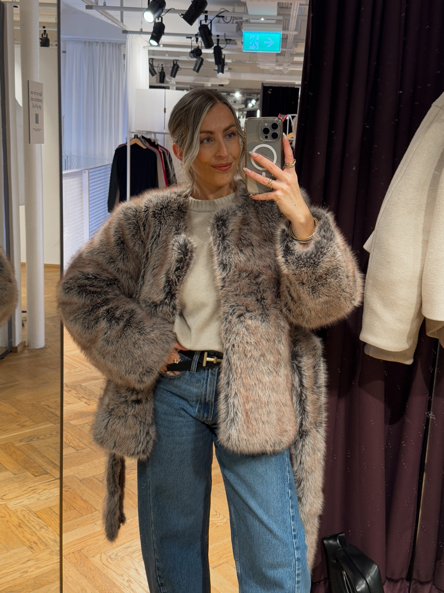 Fur Jacket, Jumper, & Other Stories, Jean, Arket, Abercrombie & Fitch