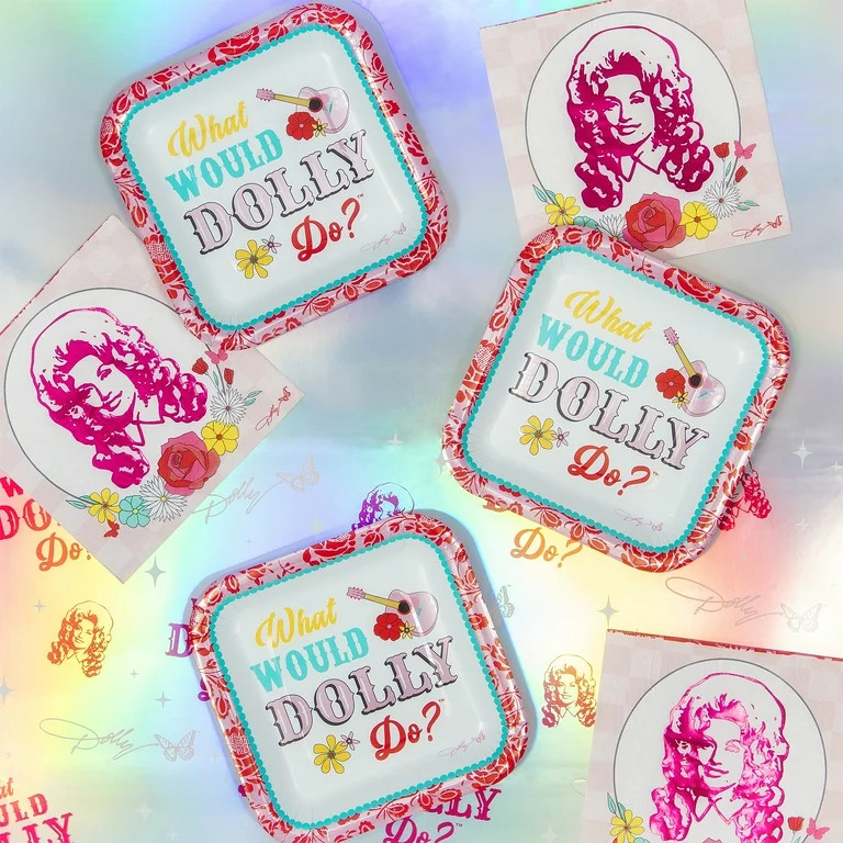 Dolly Parton What Would Dolly Do Iridescent Foil 54" x 84" Tablecloth | Walmart (US)