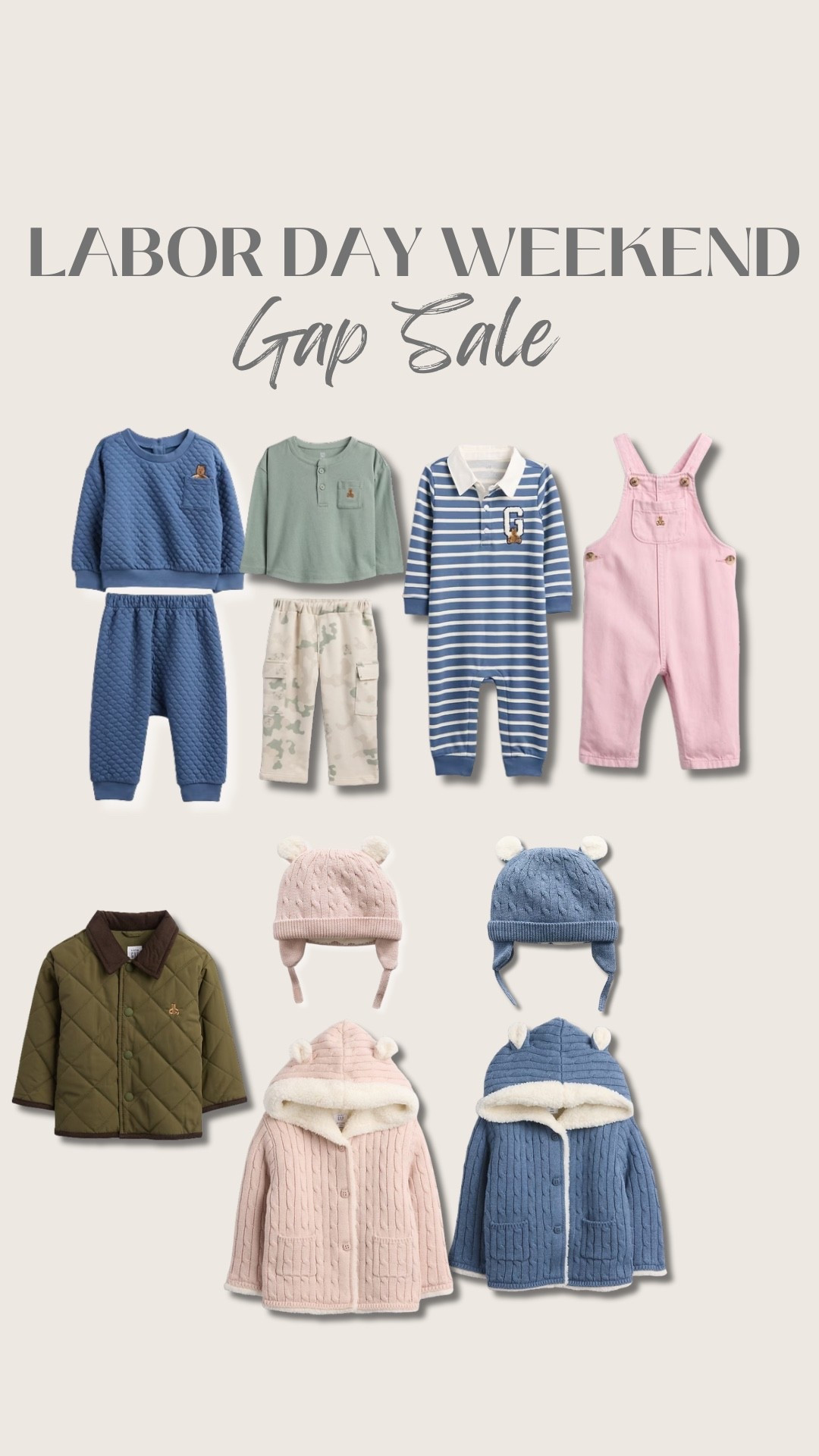LDW Sale at Gap. 40-60% off + additional 10% with code: laborday 

#LTKSeasonal #LTKBaby