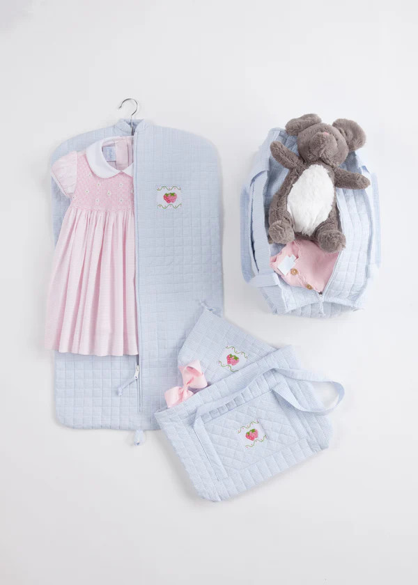 Quilted Luggage - Strawberry | Little English