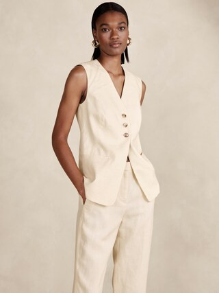Lina Linen Vest | Banana Republic (CA)