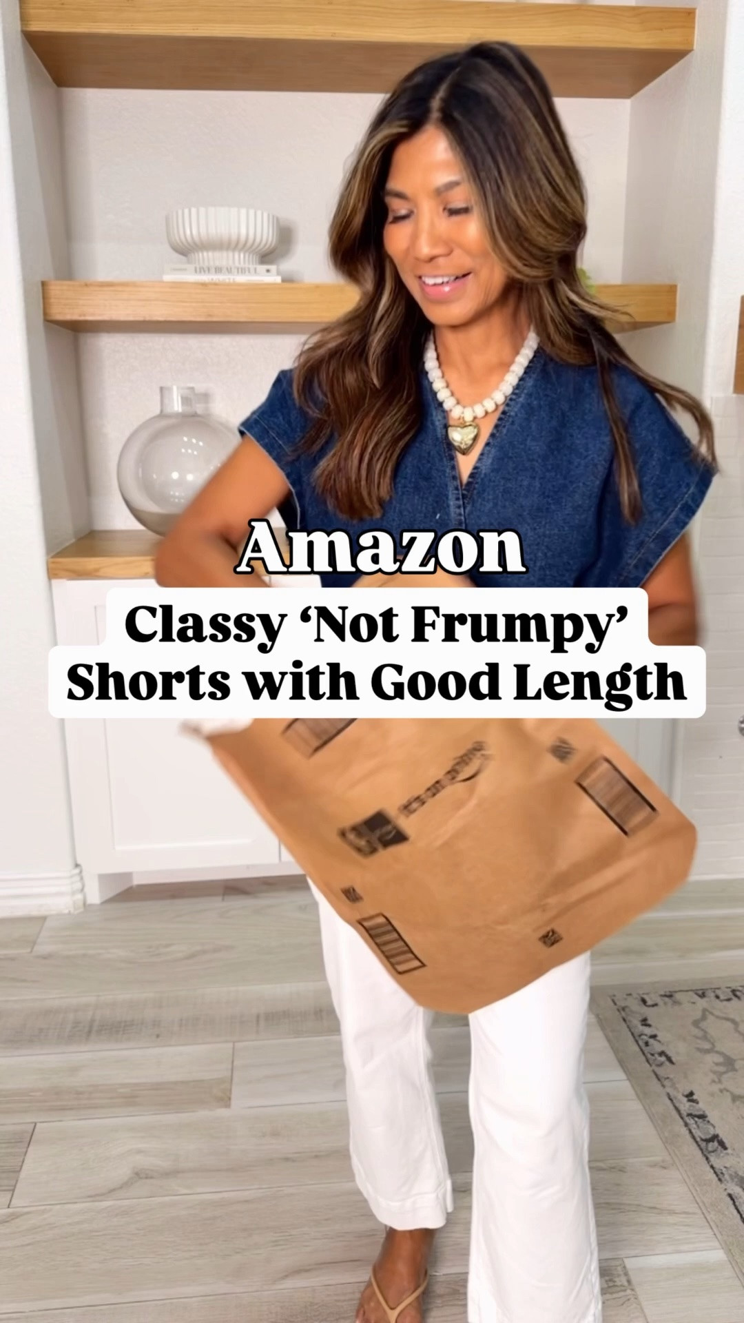 I’m 5’2” 118#ish for reference 
Shorts in White and Blue I’m in size small tts.
White button down shirt in small
Striped sleeveless tank top in small.
All Sandals fit tts.
Accessories are linked
Denim top at beginning of video in small.
White jeans at beginning of video in XS tts.
Amazon find, summer outfit, casual outfit, vacation outfit, dressy shorts, over 50 style, midlife fashion, petite fashion,midlife fashion, affordable fashion, fashion over40