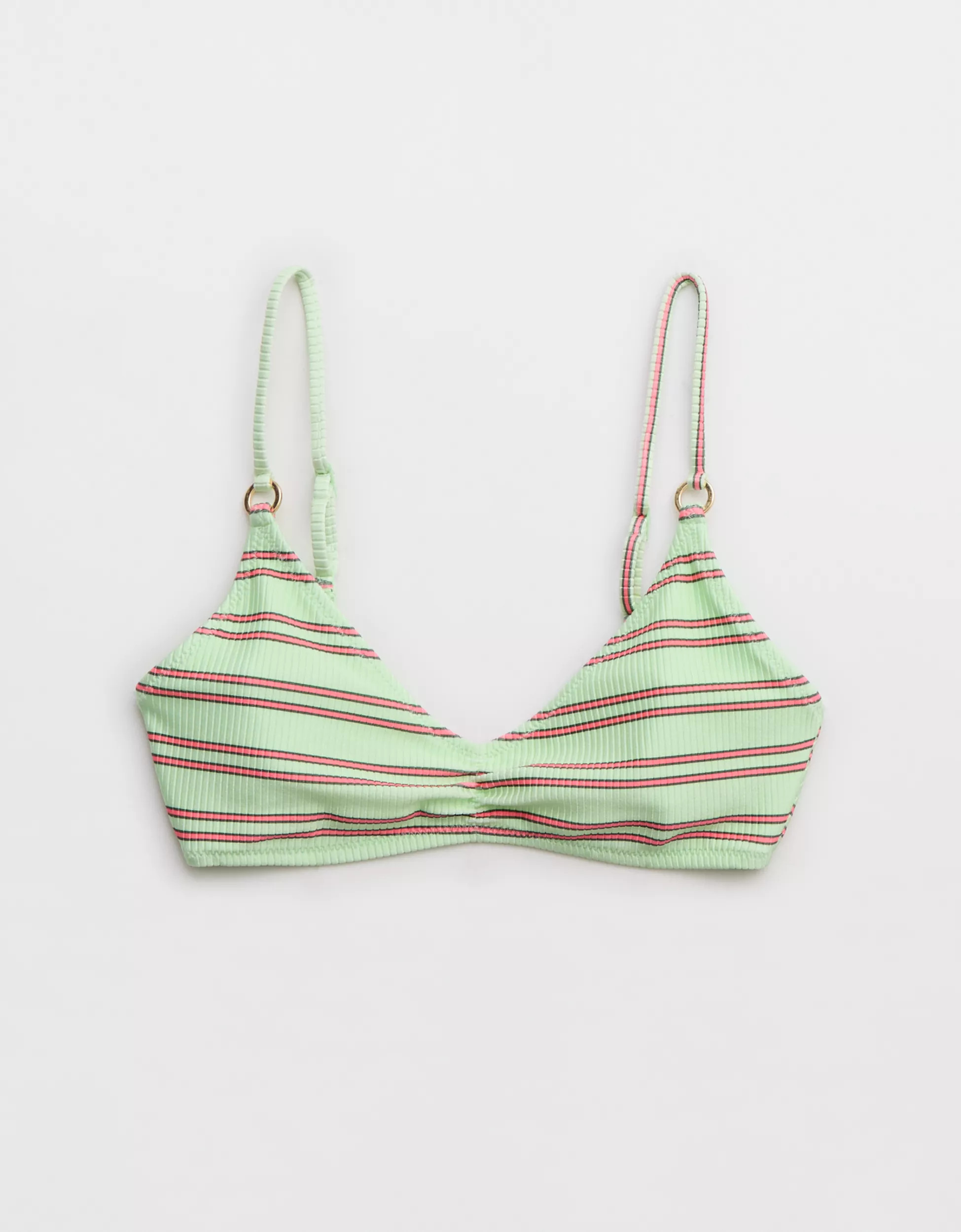 Aerie Beach Babe Shine Rib Voop Bikini Top | Aerie
