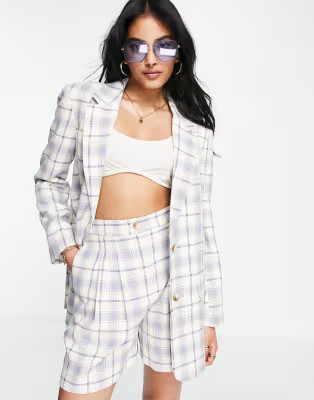 ASOS DESIGN Mix & Match slim boy suit blazer in blue check | ASOS (Global)