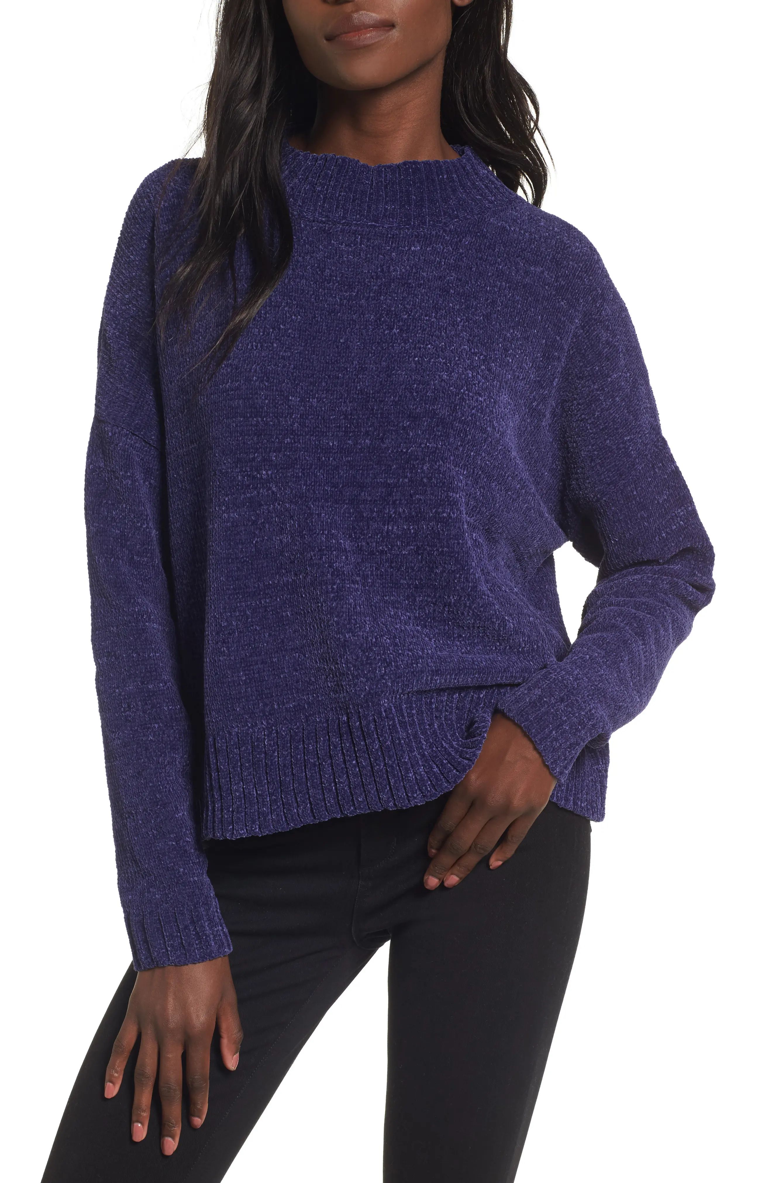 Chenille Funnel Neck Sweater | Nordstrom