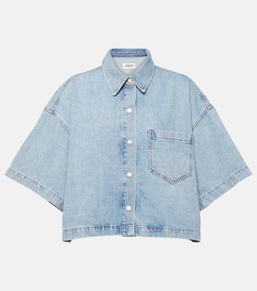Agolde Rona Box cropped denim shirt | Mytheresa (US/CA)