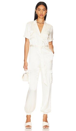 Frida Jumpsuit in Champagne White | Revolve Clothing (Global)