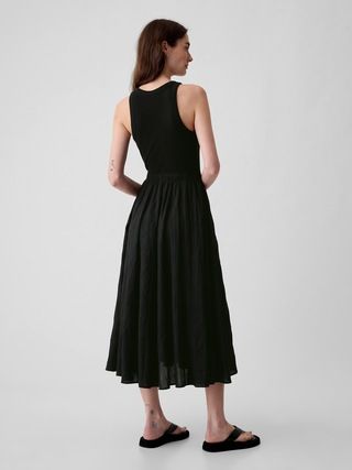 Textured Crinkle Midi Dress | Gap (US)