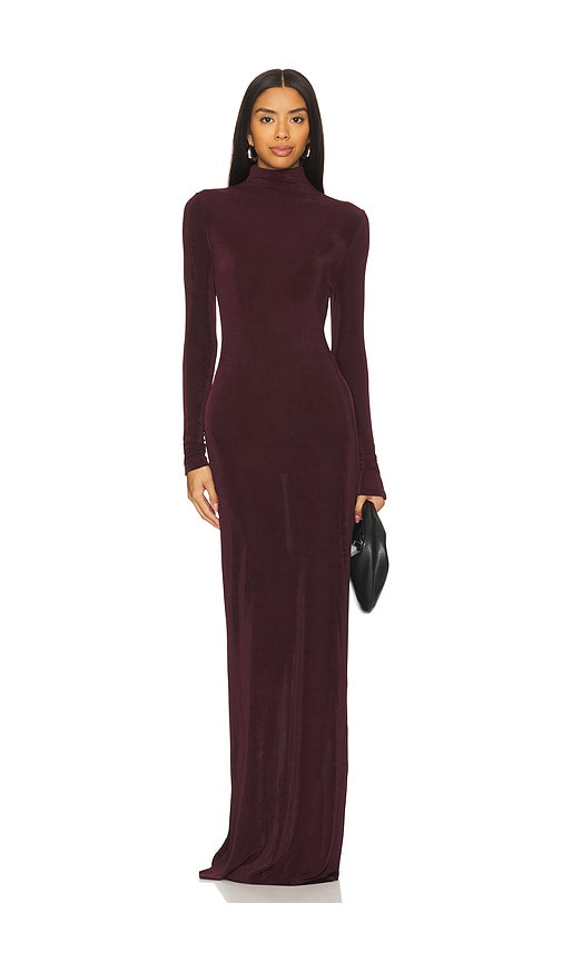 SEROYA Kim Maxi Dress in Wine. - size XXS | Revolve Clothing (Global)