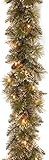 National Tree Company Pre-Lit Artificial Christmas Garland, Green, Glittery Bristle Pine, White Ligh | Amazon (US)