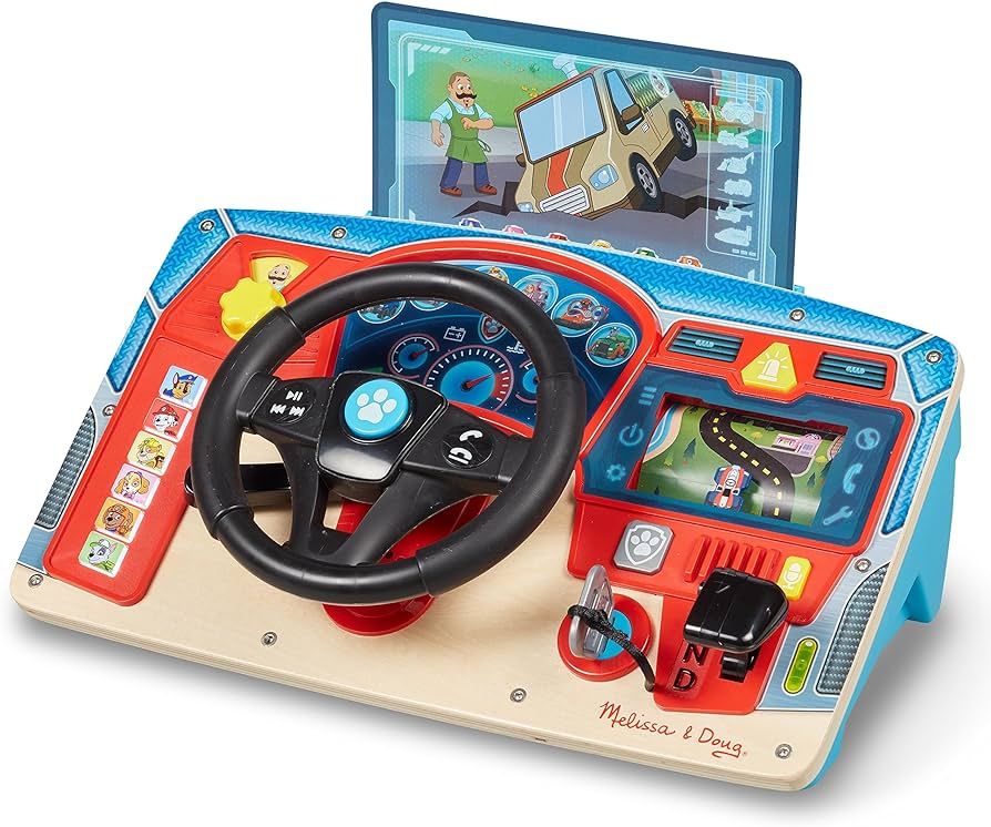 Melissa & Doug PAW Patrol Rescue Mission Wooden Dashboard - Activity Board, Toddler Sensory Toys,... | Amazon (US)