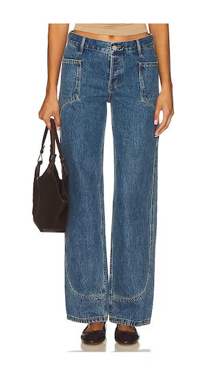 Still Here Supply Wide Leg Jeans in Blue. - size 26 | Revolve Clothing (Global)