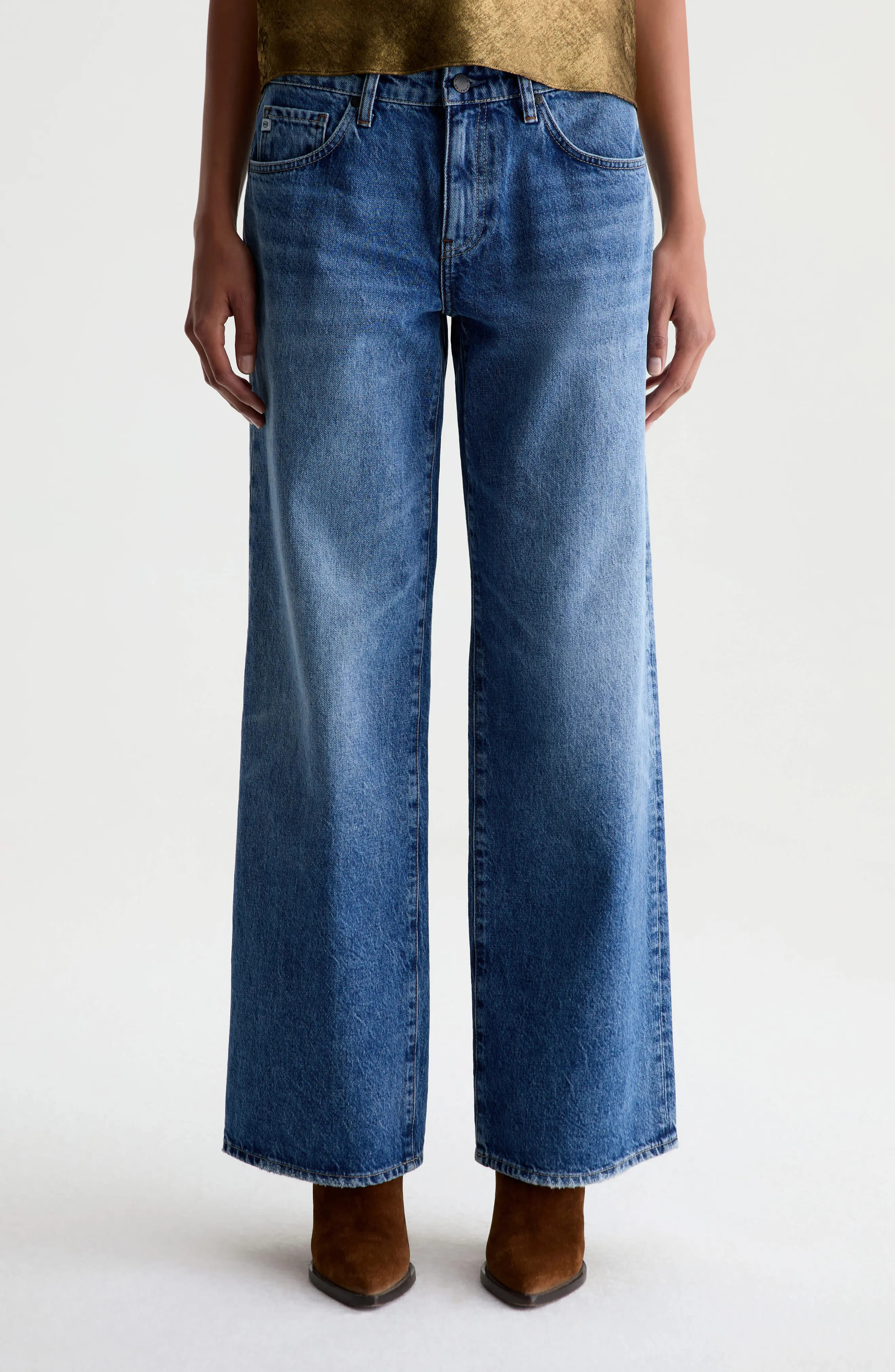 AG Adria High Waist Wide Leg Jeans (Women) | Nordstrom | Nordstrom