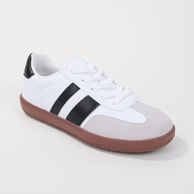 Berness Women's Luella Classic Two-Tone Striped Sneakers White 11 | Target