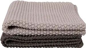Creative Co-Op Square Cotton Knit Dish Cloths (Set of 2 Pieces) | Amazon (US)