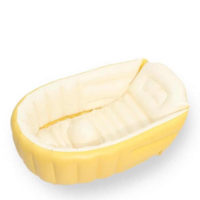 MINK Inflatable Baby Bathtub – Compact, Portable Bath Tub with Anti-Sliding Saddle Horn Seat, I... | Amazon (US)