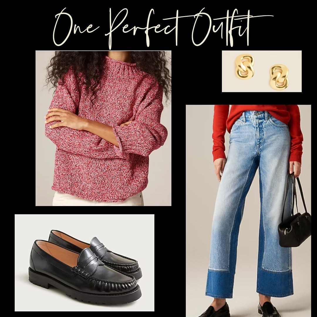 How adorable are these jeans?  The rolled sweater is a classic! Perfect for these winter days! 

#LTKootd #LTKMidsize #LTKSeasonal