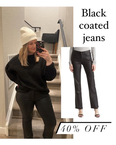 40% off leather look-alike jeans 😍 super stretchy and great to dress up! 

#LTKsalealert #LTKstyletip #LTKunder100