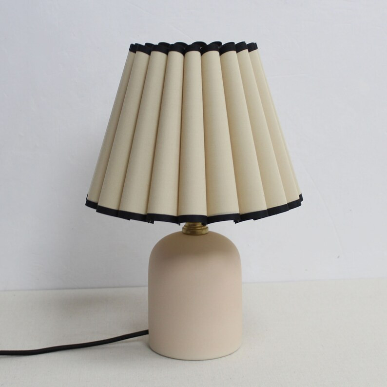 Duzy handmade khaki fabric and ceramic base table lamp for home decor-9#, 110-240V/50-60Hz, | Etsy (US)
