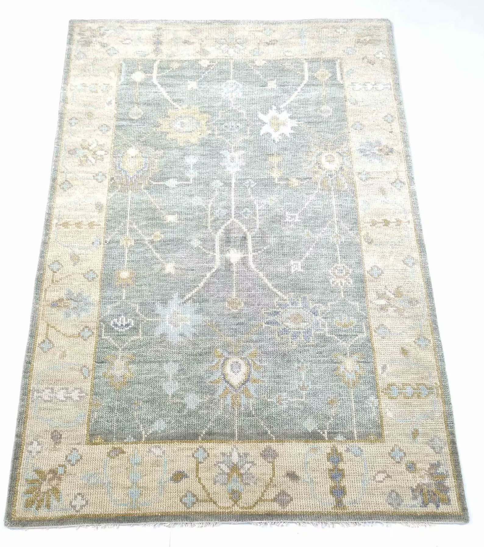 Oushak Rug Hand Knotted 8x10, 9x12, 10x14, Wool Traditional and Vintage Antique Oushak Wool Area ... | Etsy (US)