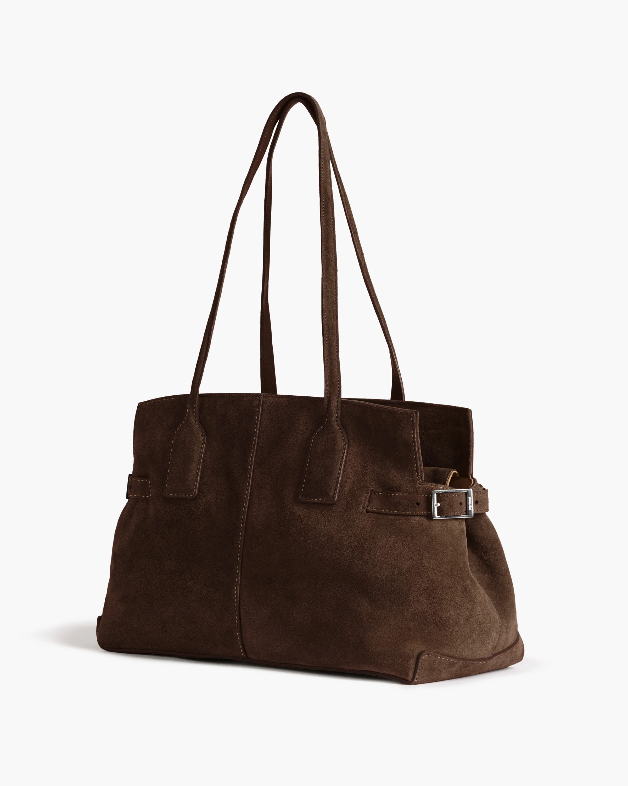 Lisa Bowler Bag Suede Chocolate Bag | Flattered