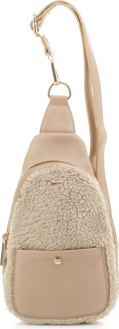 Gwen Mixed Media Water Resistant Sling Bag | Nordstrom