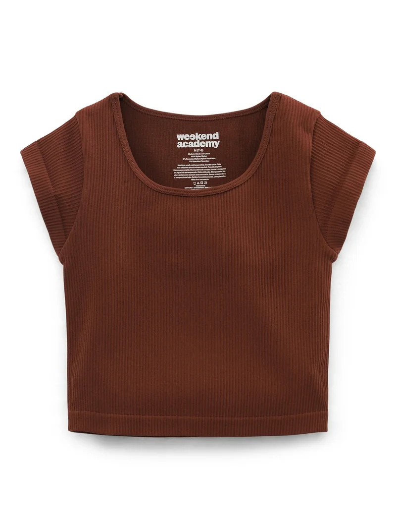 Weekend Academy Girls Cap Sleeve Seamless Top, Sizes 4-18 | Walmart (US)